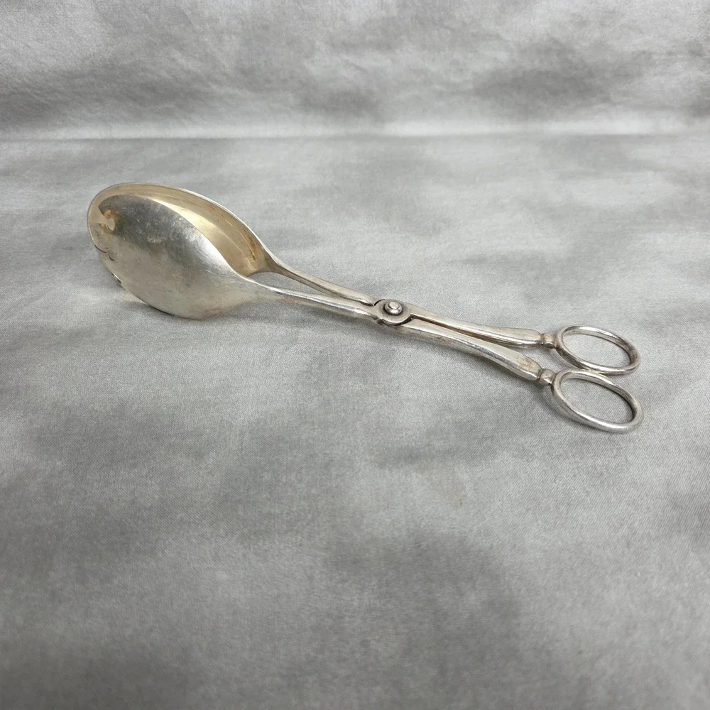 S&B EPNS Sheffield Made In England Silverplate Vintage‎ Salad Tongs